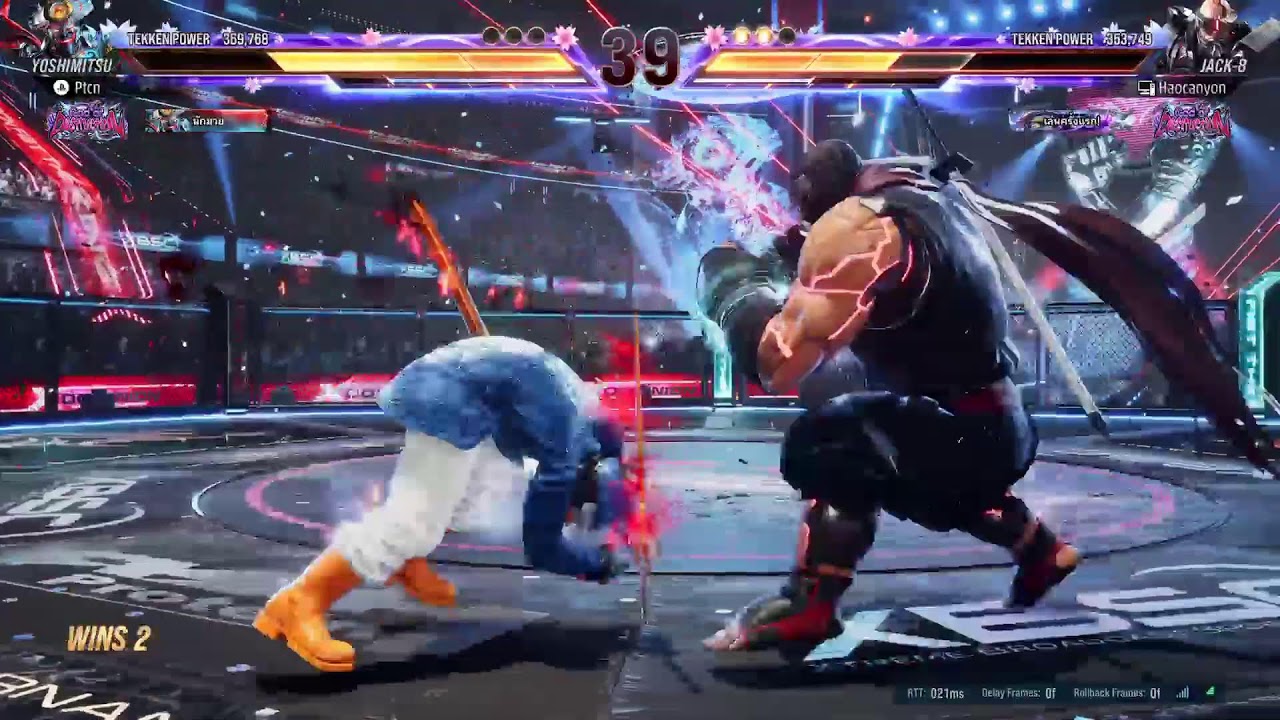 Ptcn (Yoshimitsu) vs Haocanyon (Jack 8) God Of Destruction Tekken Thailand FT10