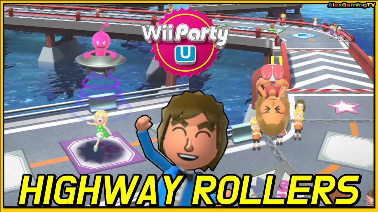 Wii Party U - Highway Rollers (Alex vs Elena vs Olga vs Joost, Master Com) Eng Sub | AlexGamingTV