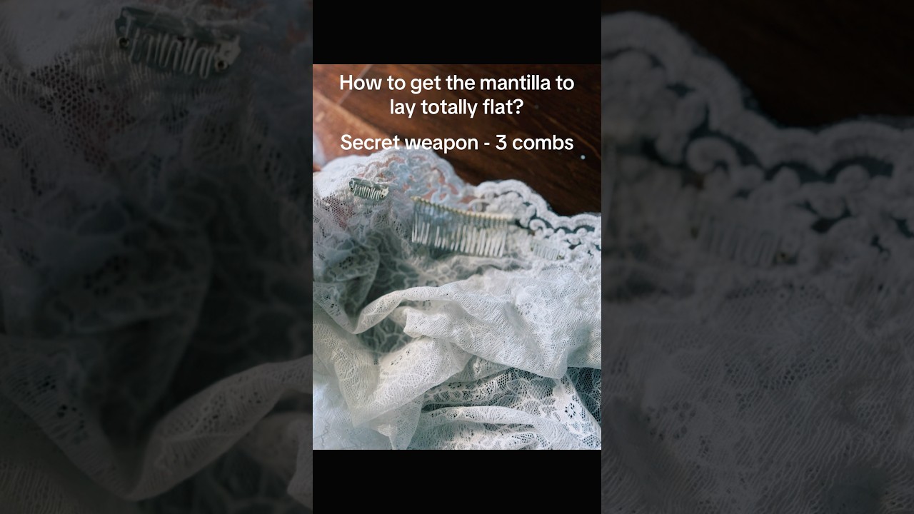 How to get mantilla veil to lay totally flat on your head: secret hack for hairstyling ￼