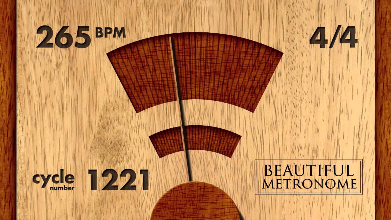 265 BPM 4/4 Wood Metronome HD