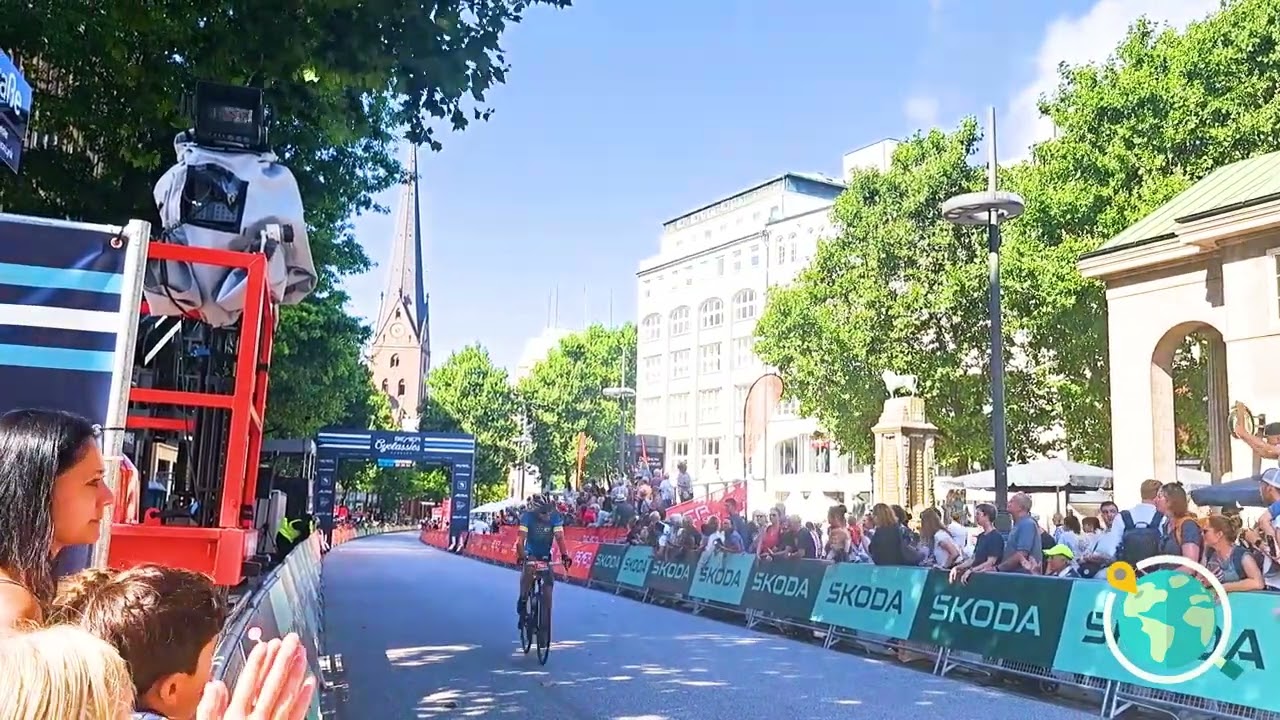 Impressionen vom Ziel bei den Cyclassics in Hamburg 2023
