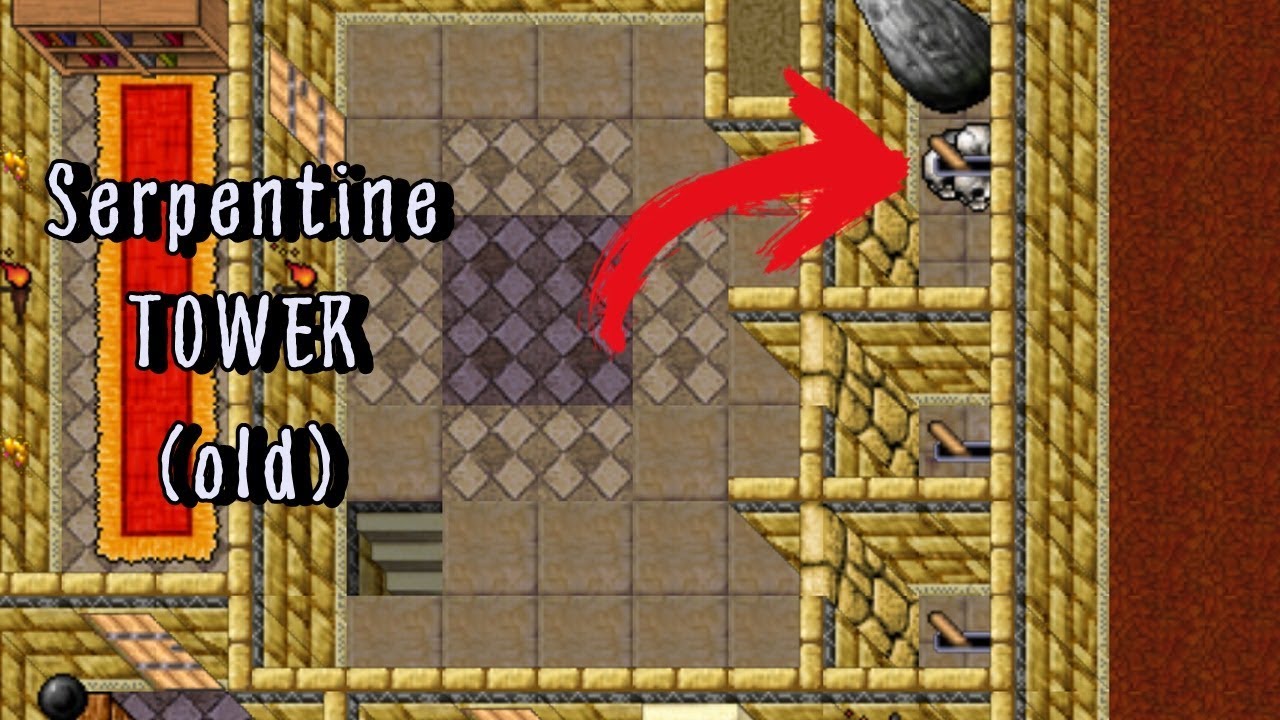 Tibia: Busca na Serpentine Tower + Arquivos Hackeados
