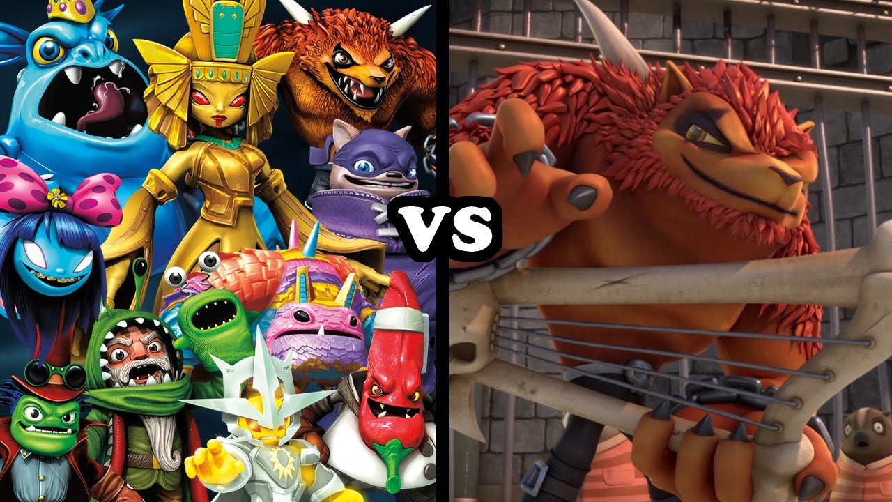 ALL EVOLVED DOOMRAIDERS VS WOLFGANG - Skylanders Trap Team