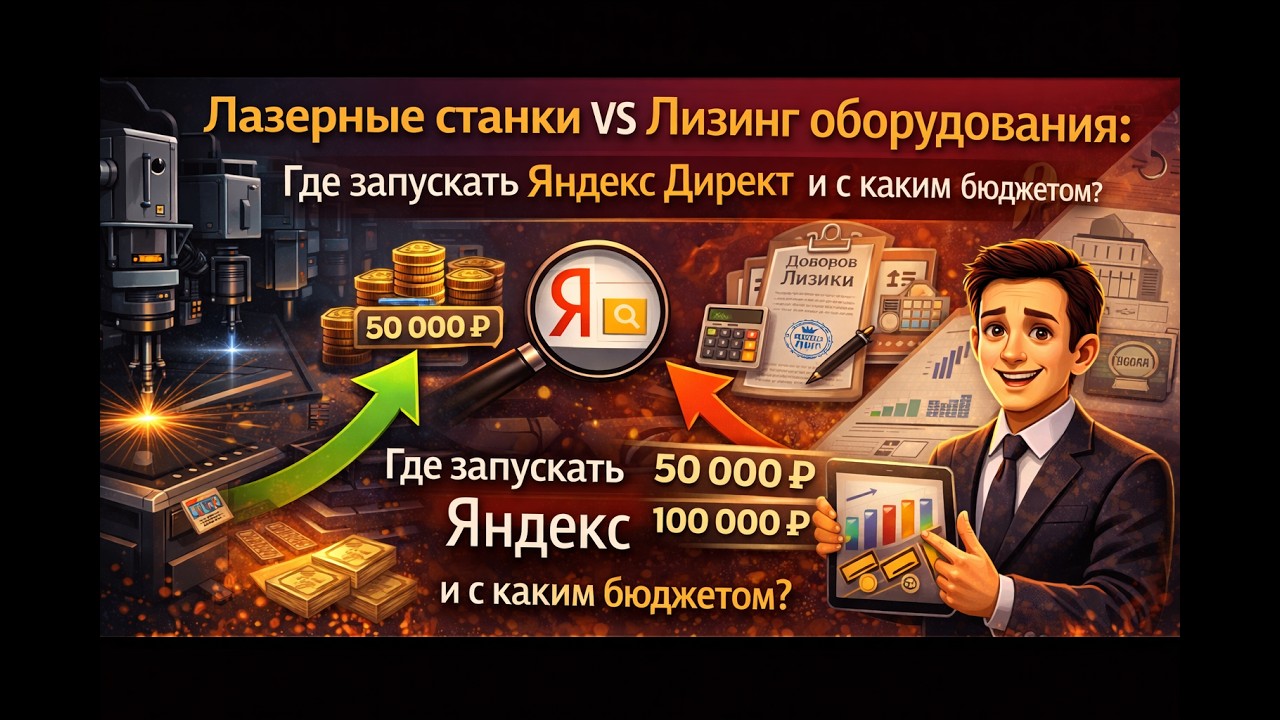 Лазерные станки vs лизинг оборудования: где запускать Яндекс Директ и с каким бюджетом?