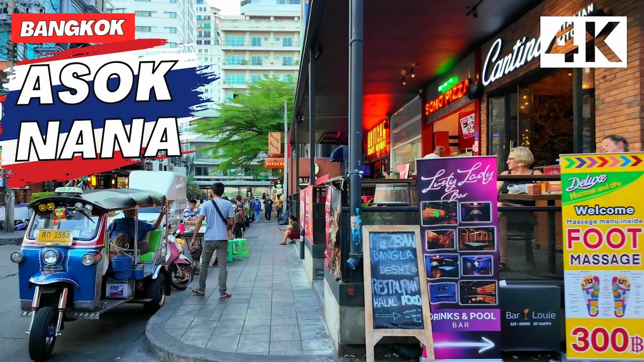 [4K] Asok Sukhumvit Soi 11 - Nana Bangkok 🇹🇭 Walking Tour (ASMR City Sounds)