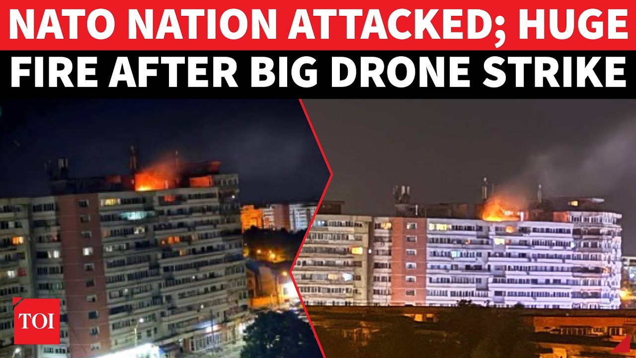 Romania Under Attack: Powerful 'RUSSIAN DRONE' Bombards Residential Apartment; NATO On Alert