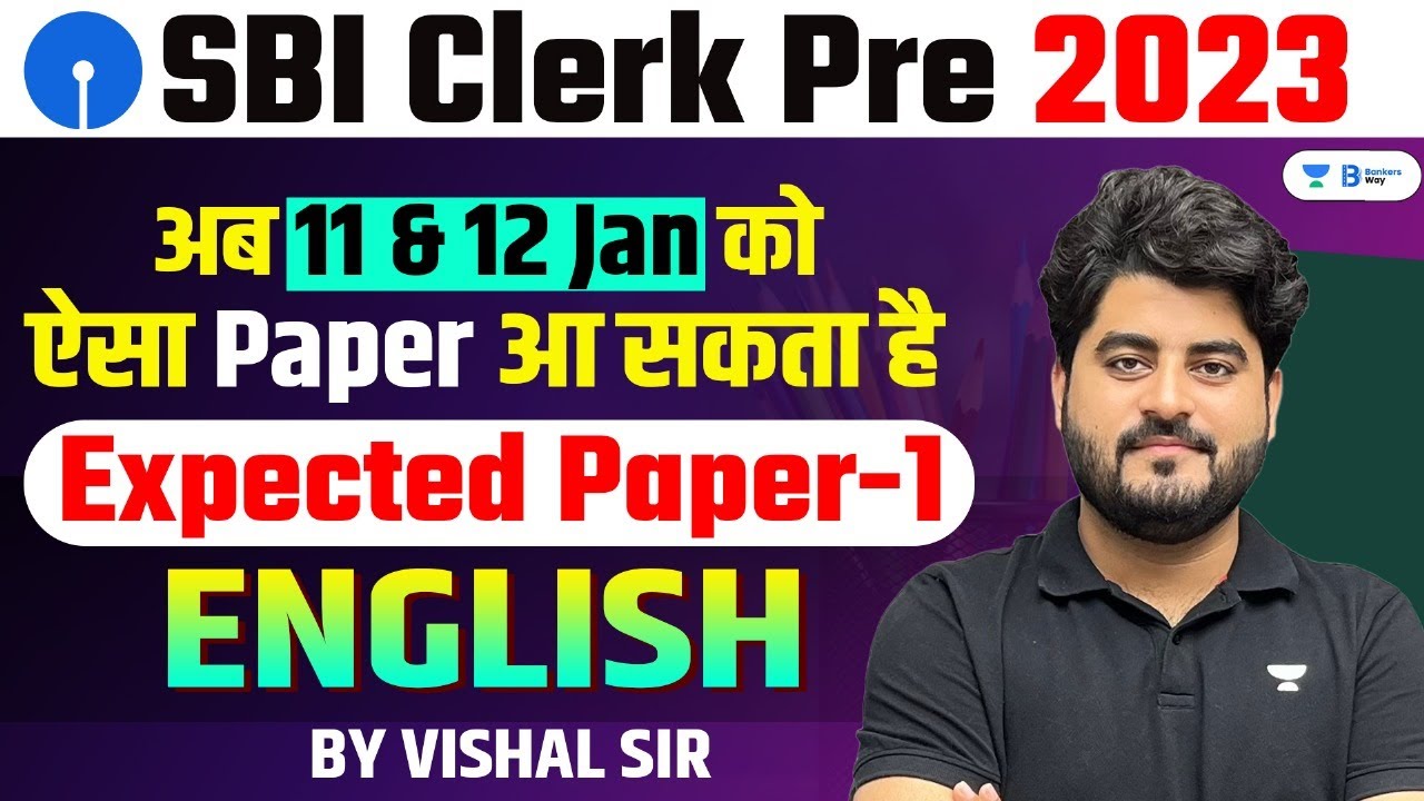 SBI Clerk 2023 | SBI Clerk English | SBI Clerk English Most Expected Paper | Vishal Parihar