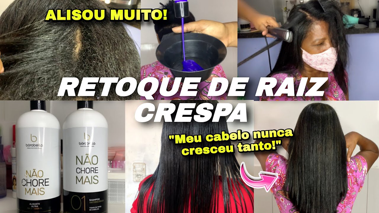RETOQUE DE RAIZ NO CABELO CRESPO DA MINHA MÃE| Progressiva Não Chore mais Borabella