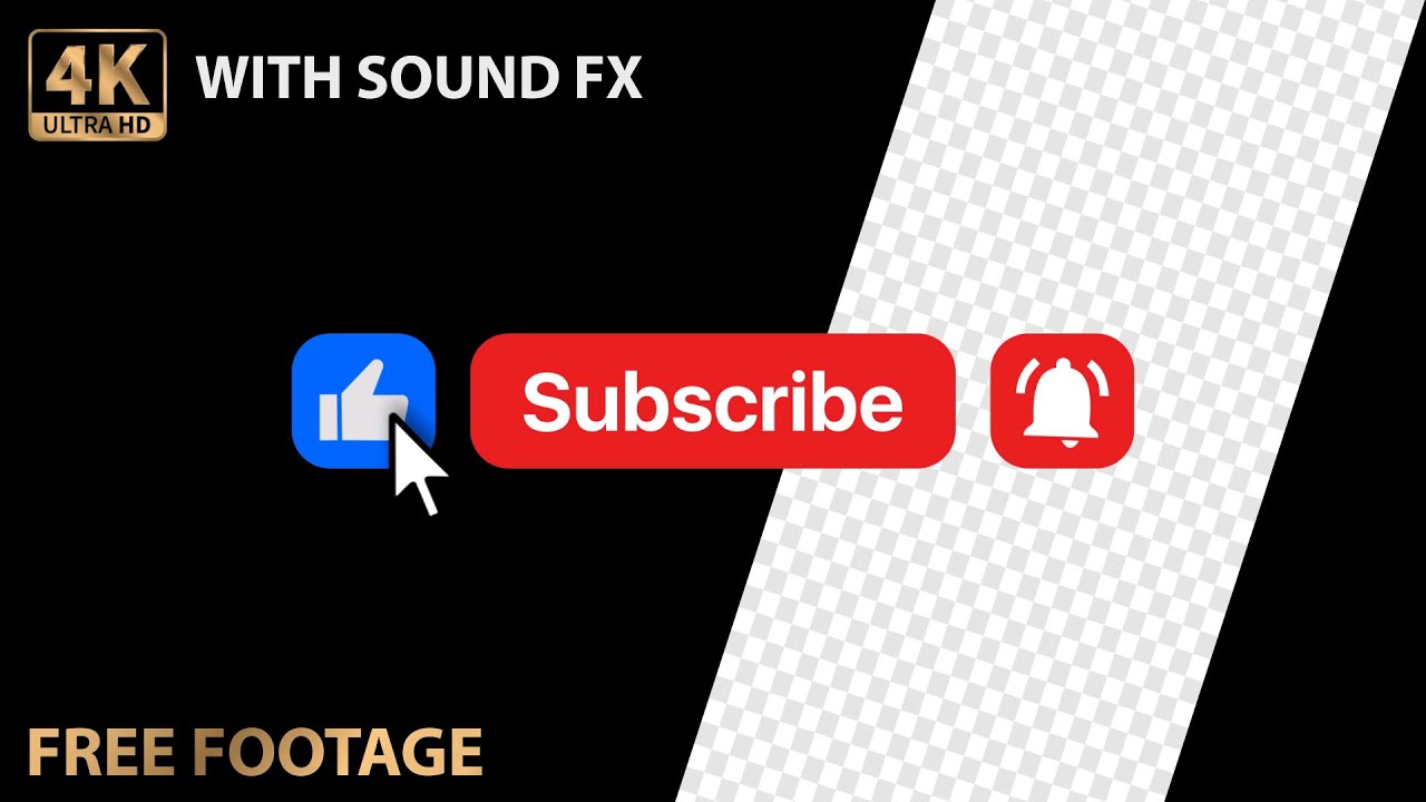 FREE Animated YouTube Action Buttons: Like, Subscribe, Notification Bell | MOV | Commercial Use