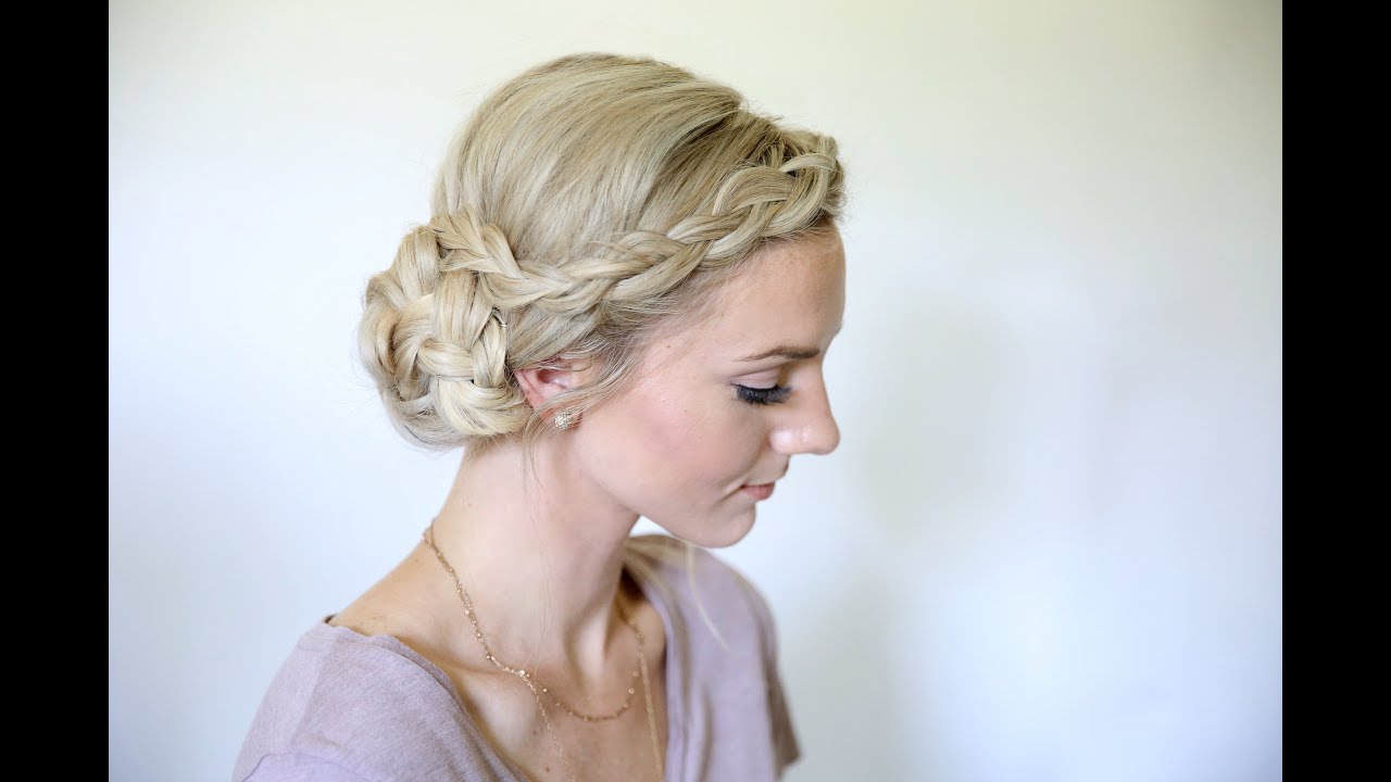 Easy Braided Side Bun | Homecoming Hairstyles | Cute Girls Hairstyles
