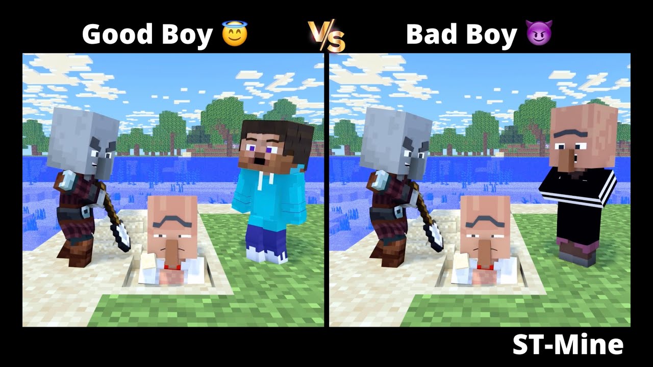 Good Boy VS Bad Boy. Baby Steve does Good Deeds. Part 2.  @ST-Mine