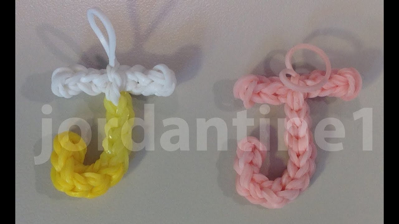 Тонкая брошь в виде буквы J &ndash; Rainbow Loom, Wonder Loom