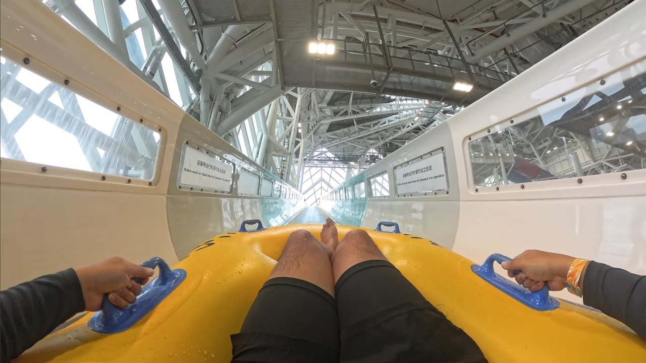 Indoor and Outdoor Waterslides At Studio  City  Macau 🇲🇴  