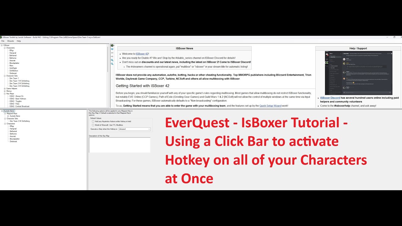 EverQuest - IsBoxer Tutorial - Click Bar to activate Hotkey