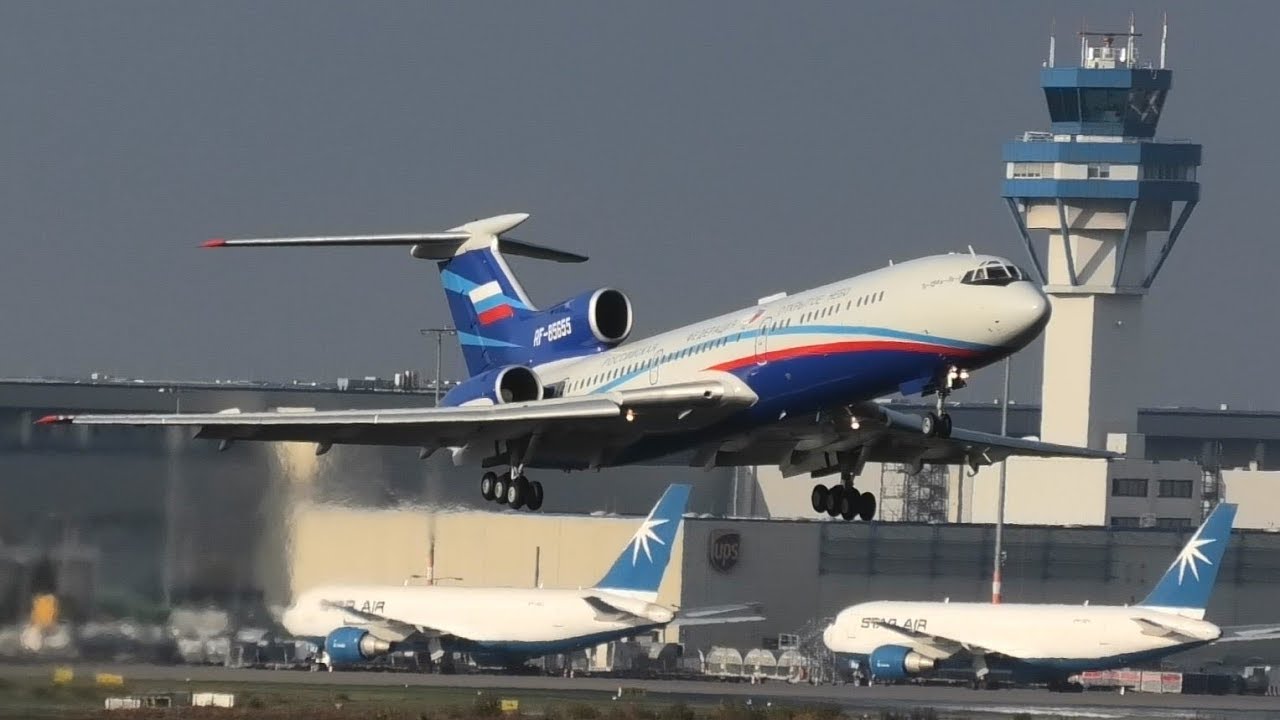 Russia Air Force Tupolev TU-154 Take Off Cologne Bonn Airport