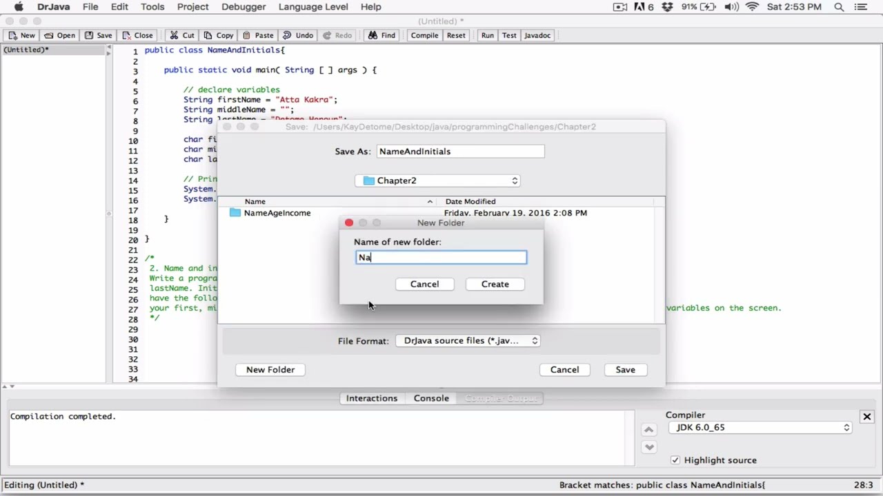2.2. Name and Initials - Java - ❤️ SOLUTIONS MOVED TO DISCORD ❤️