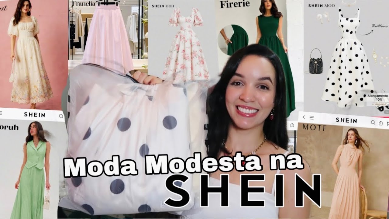 RECEBIDOS DA SHEIN DE MODA MODESTA - VESTIDOS , SAIA MIDI | Debora Freitas