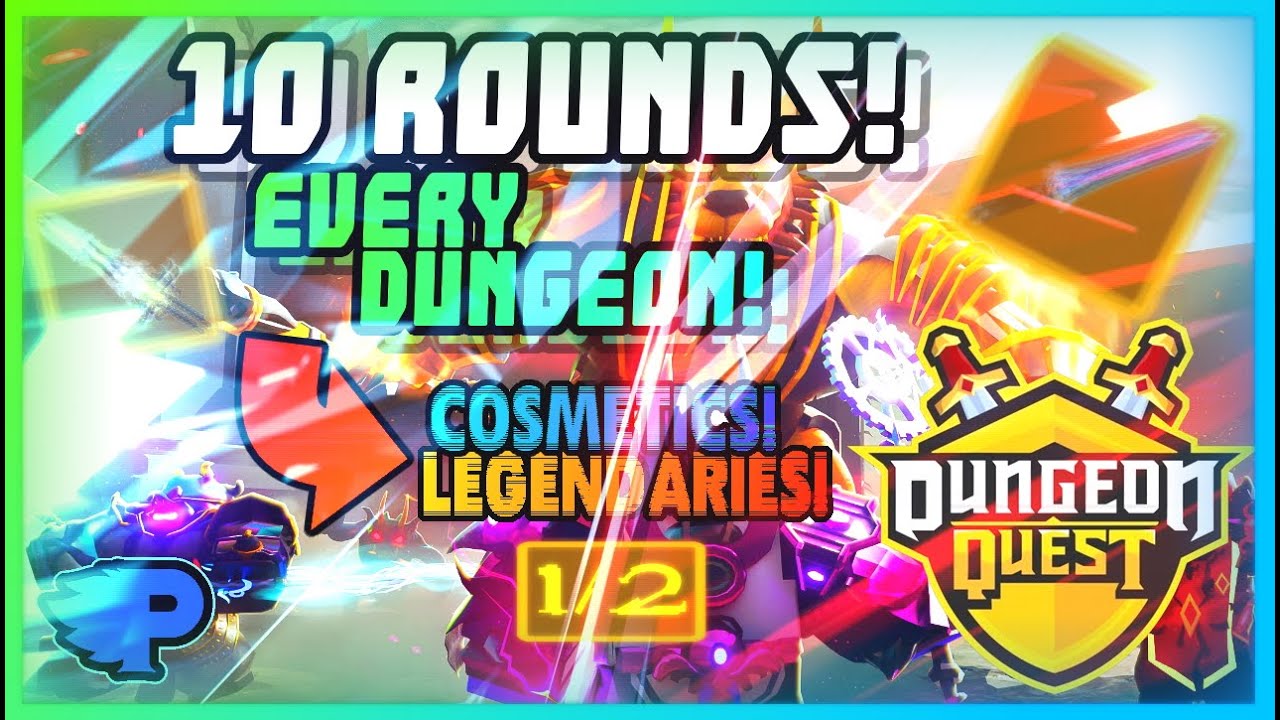 [1/2] 10 ROUNDS on EVERY DUNGEON! (COSMETICS, LEGENDARIES! 😱) + The Hunt completion! | Dungeon Quest