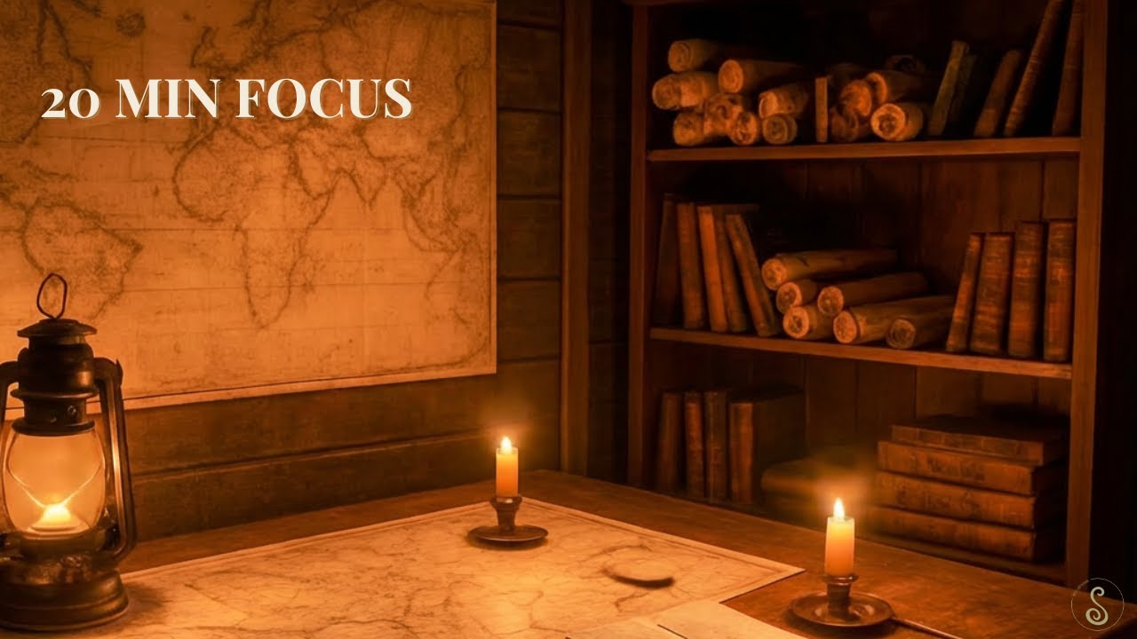 Explorer’s Realm | Map Room Focus Timer – 20 Minutes
