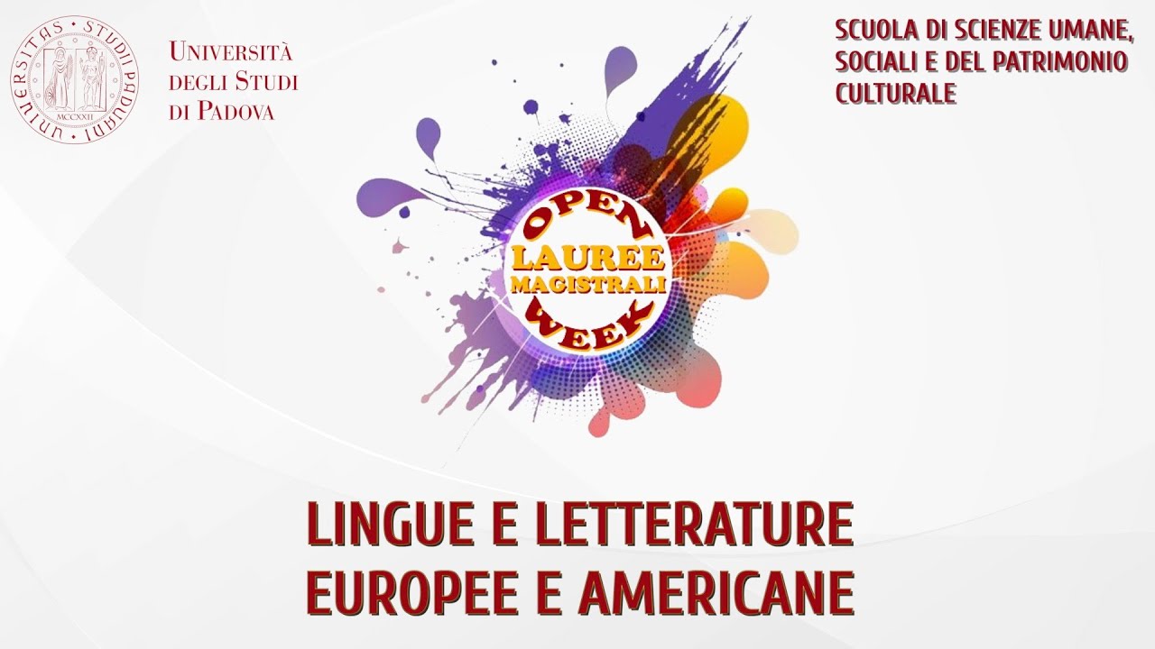 UniPd - Open Week 2023  - Lingue e letterature europee e americane