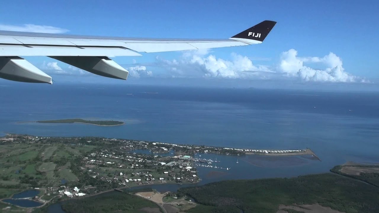 Fiji Airways Airbus A330, take off Nadi, Fiji