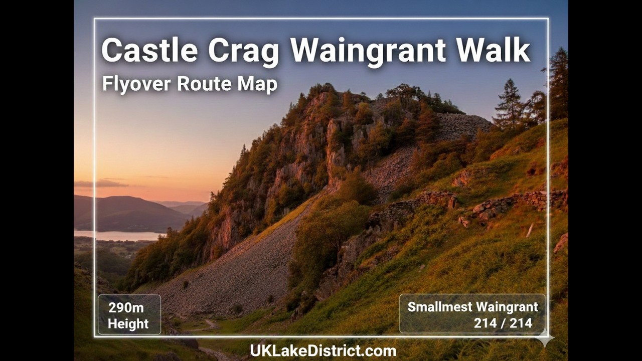 Castle Crag Route Guide: 3D Aerial Flyover | The Lake District's Smallest Wainwright