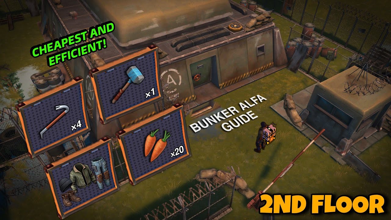MOST CHEAPEST AND EFFICIENT WAY TO CLEAR BUNKER ALFA 2ND FLOOR! [NO MODS & GUNS] | Last Day on Earth