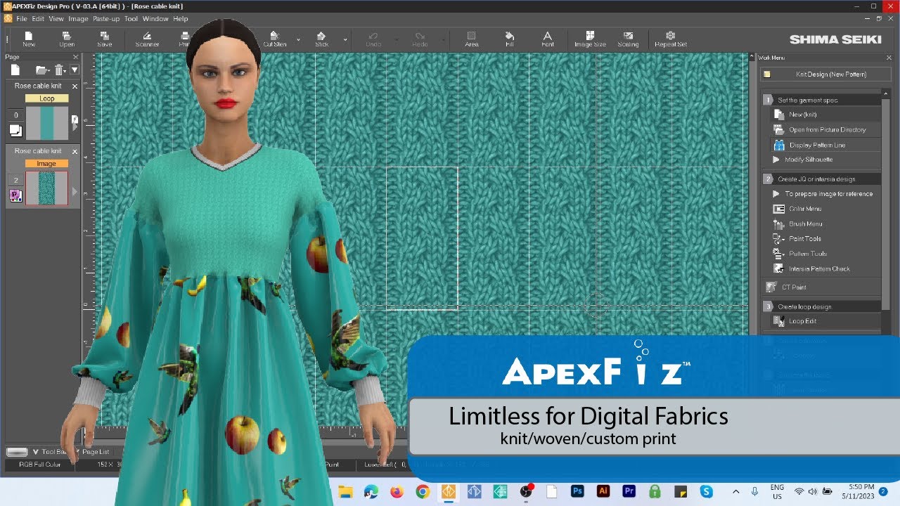 How to make digital knit and custom fabrics for 3d garments