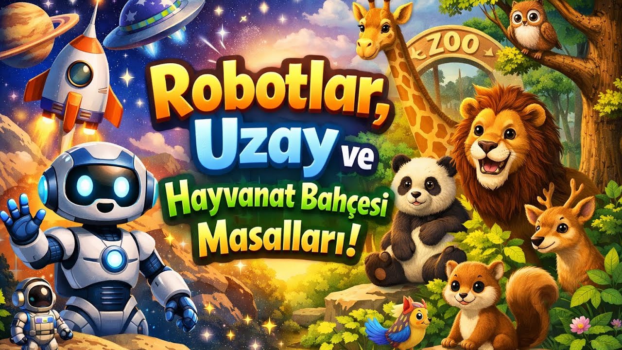 Masal Gibi Bir Dünya 🌈 Uzay, Robotlar, Hayvanlar ve Orman