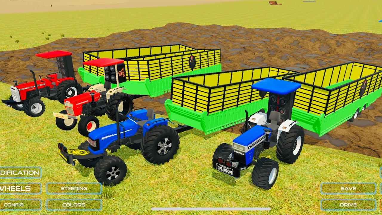|| FOUR BIG TROLLY TRANSFER BY SONALIKA,SWARAJ855,MASSY,SWARAJ744 TRACTOR ||📦💸🚜🏠🔥