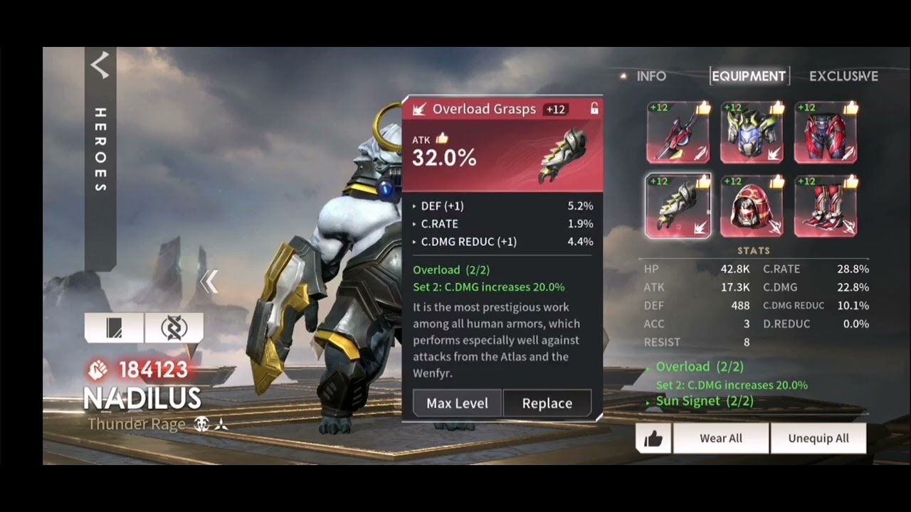 Eternal Evolution / Best Nadilus - Equipment