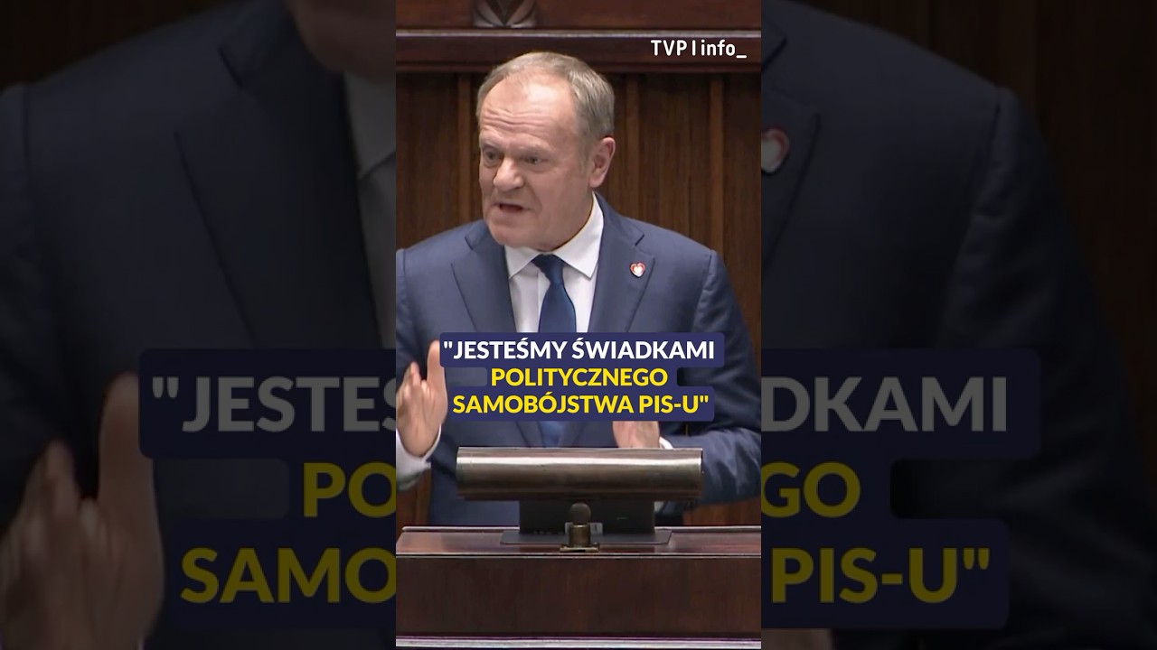 Tusk: jesteśmy świadkami politycznego samob&oacute;jstwa PiS-u #polityka #polska #shorts