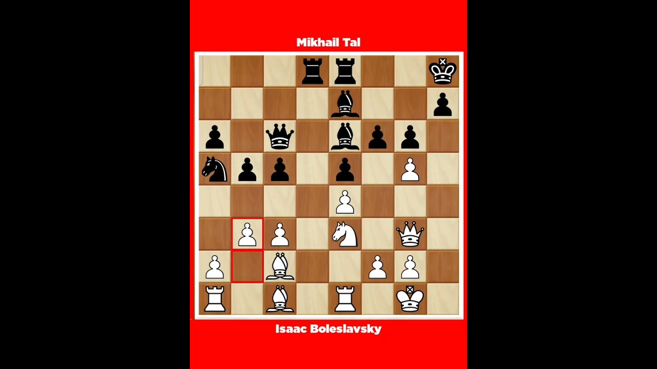 Isaac Boleslavsky vs Mikhail Tal √ USSR Championship Moscow RUS, 1957.