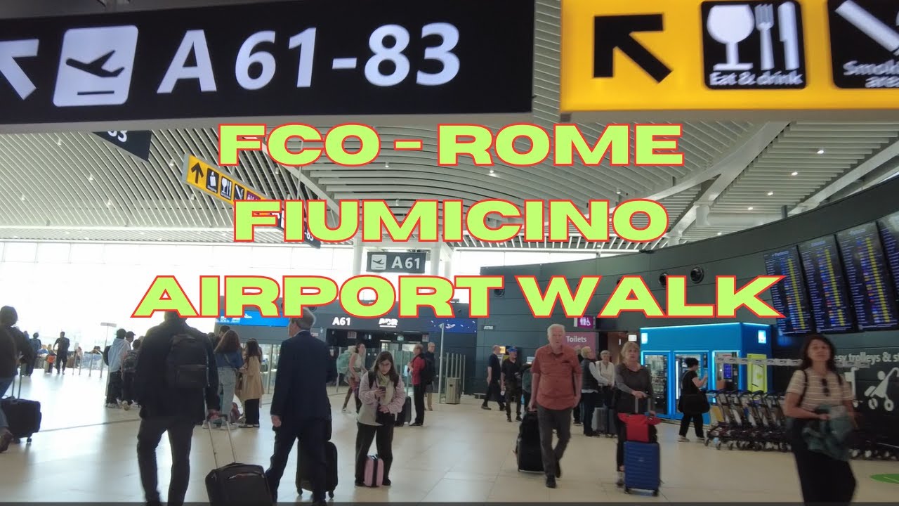 Walk Tour: FCO Rome Fiumicino Airport A Gates #travel #tour #rome #airport #walking #asmr