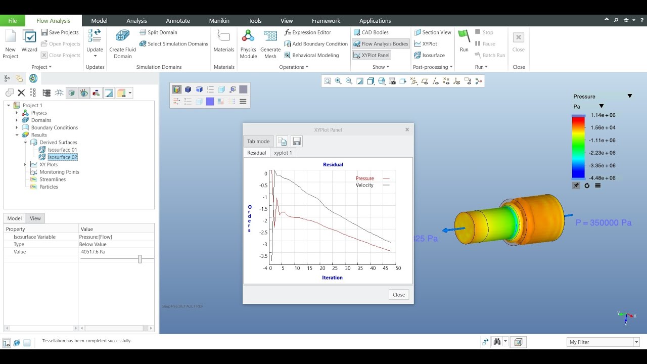 🎥 Creo Flow Analysis - Internal Flow Simulation (Available in: EN, FR, DE, PT, ES, IT)