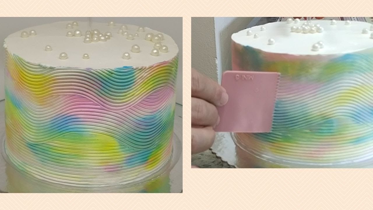Bolo espatulado efeito Wave Cake (fácil e rápido)