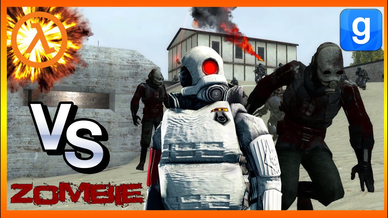 Half Life Combine Soldiers VS Zombie Combine Hordes NPC Fight Garry's Mod