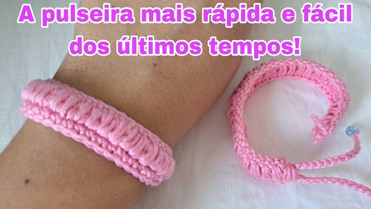 Essa Pulseira em crochê é muito fácil!