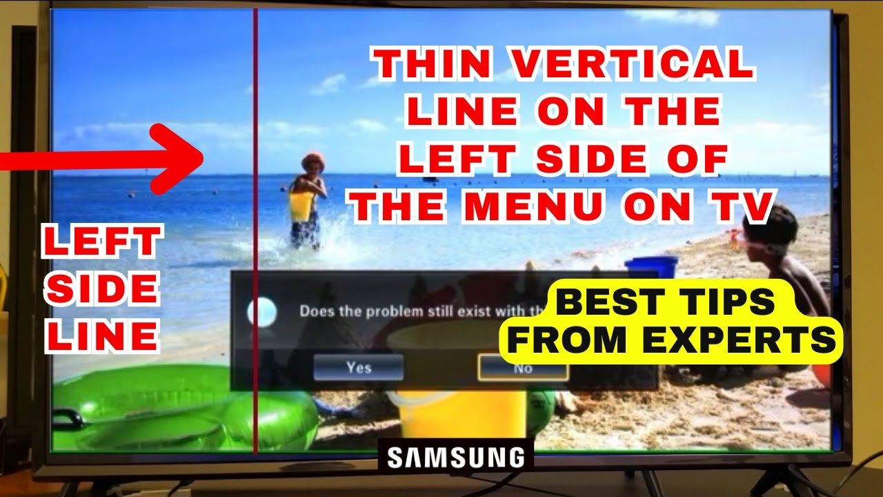 How to Fix Thin Vertical Line on The Left Side of The Menu On Samsung TV Screen | Experts Best Tips