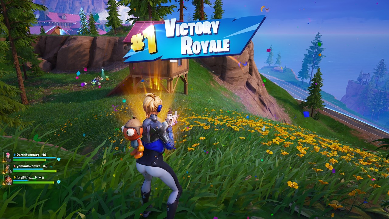 GOT THE WIN WITH THE RANDOMS 7 KILLS ( FORTNITE )