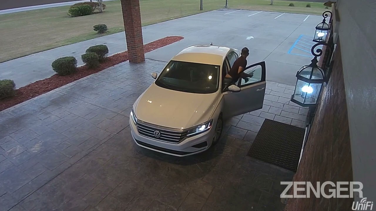 IN GOD WEE TRUST: Man Drove Over Lawn To Pee On Church Doors