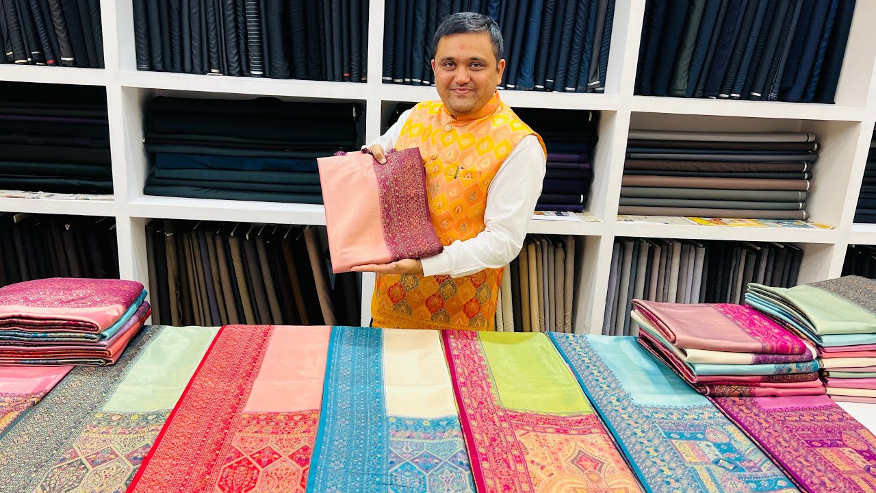 pure silk saree collection|latest bridal silk saree trend 2025|best saree showroom in ahmedabad