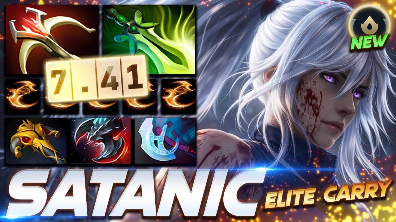 [7.41] Satanic Luna Elite Carry - Dota 2 Pro Gameplay [Watch & Learn]