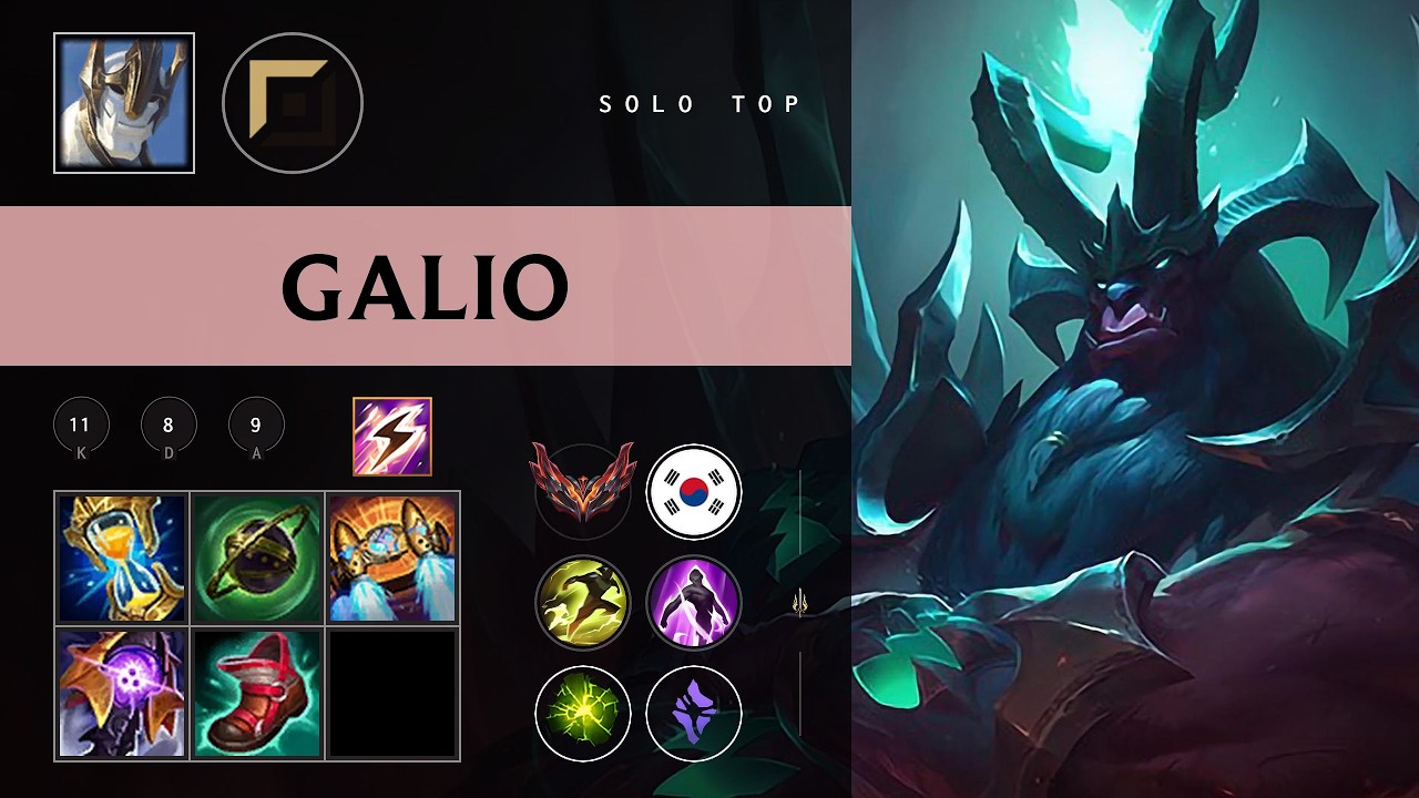 Galio Top vs Sylas - KR Grandmaster Patch 26.08