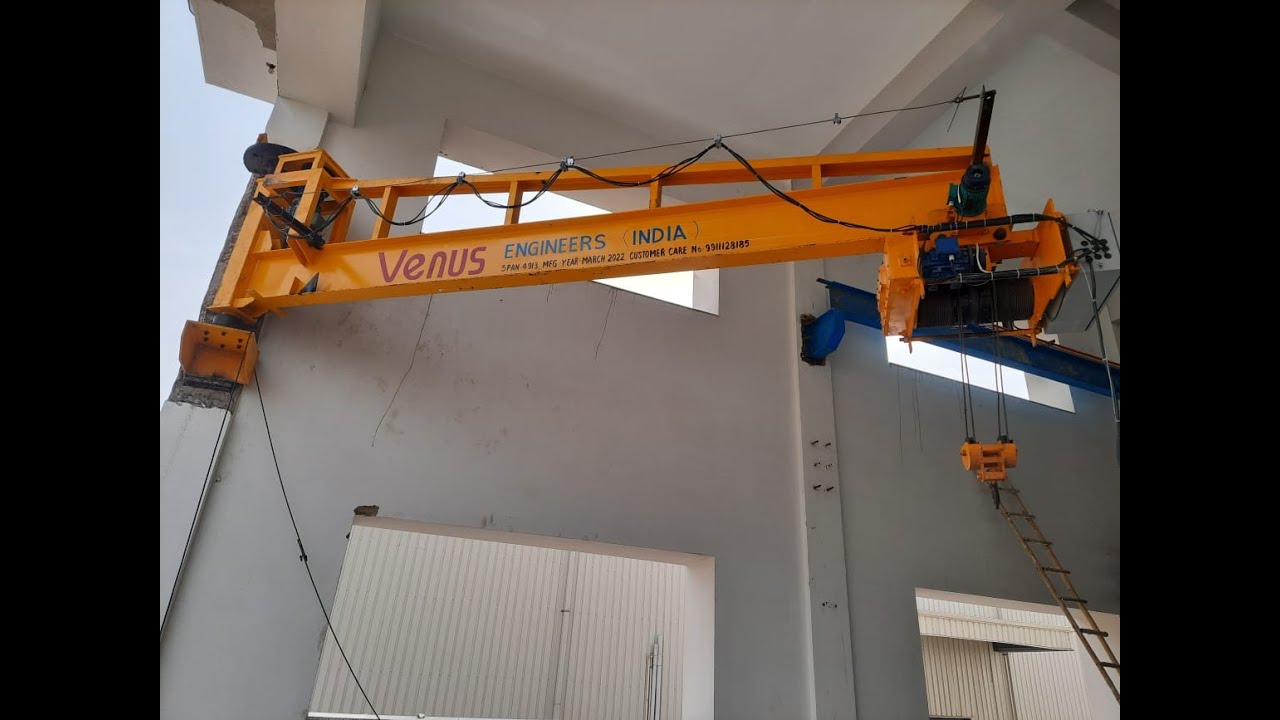 Pillar Mounted JIB Crane 180-degree rotation | Proudly Made in INDIA