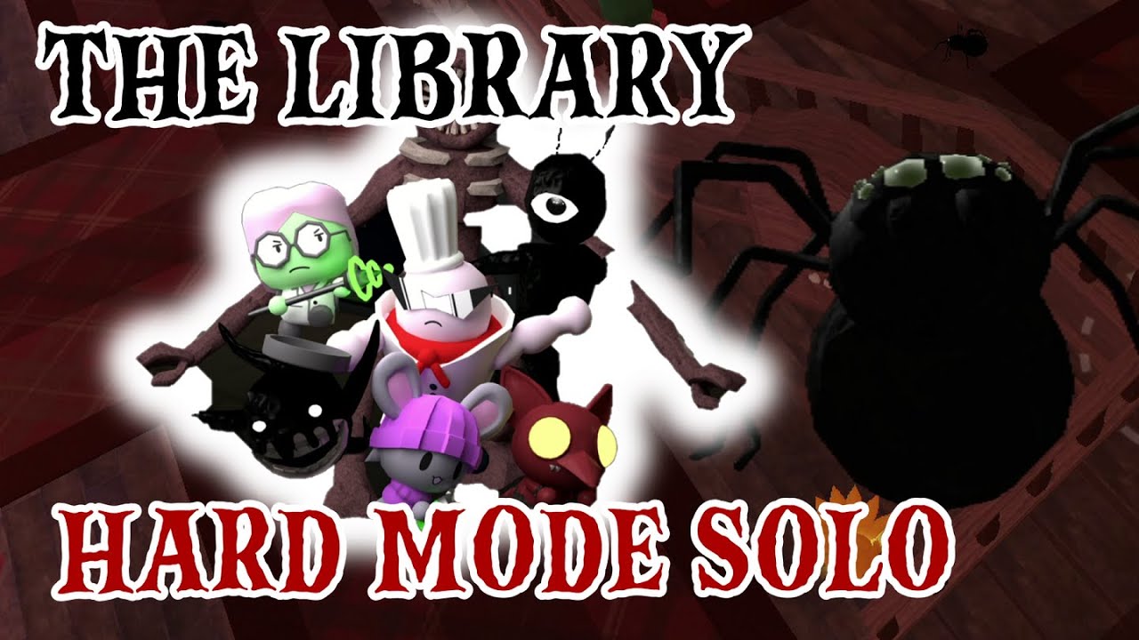 SOLO Defeating (LIBRARY) Hard Mode Challenge in (Tower Heroes x Doors) Update Roblox