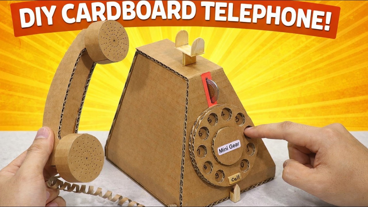 DIY Cardboard Telephone Craft | Fun & Easy Project | Cardboard telephone