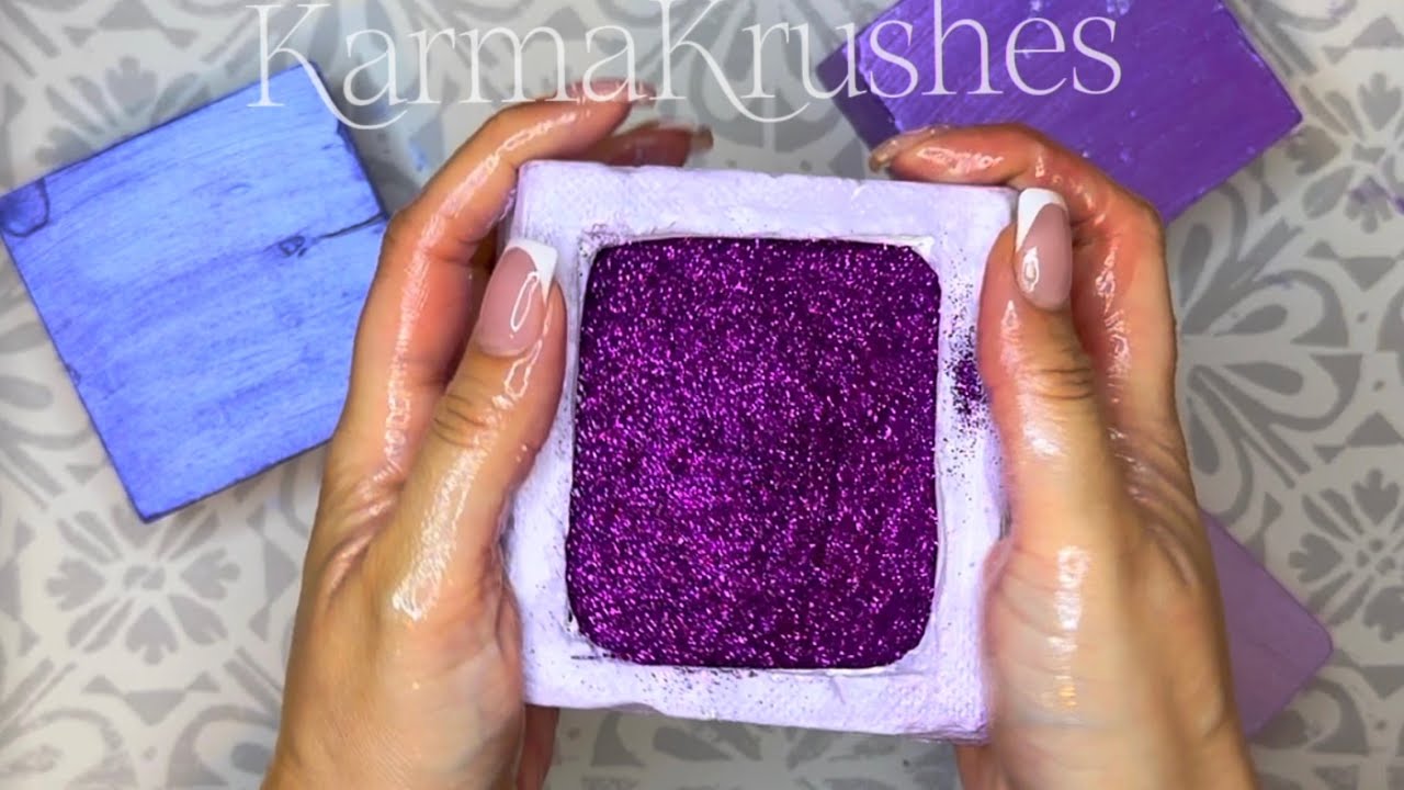 Purple variety mica powder painted Basic blocks crush (that’s a mouthful) 😅
