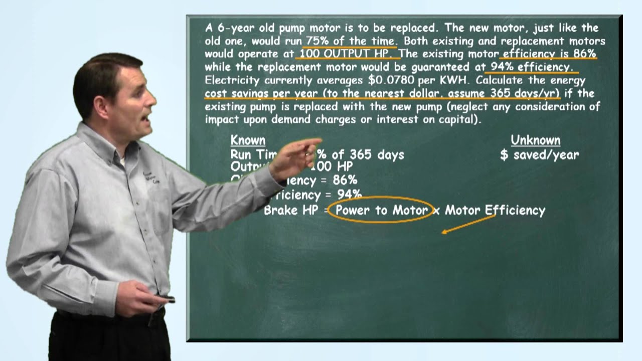 Problem Solved: Energy Savings Due to Pump Efficiency - Wastewater Math