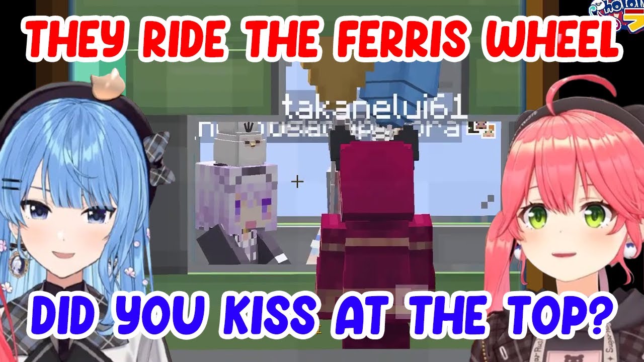 Miko and Suisei almost witnessed Okayu and Pekora kissing at the top of the Ferris wheel